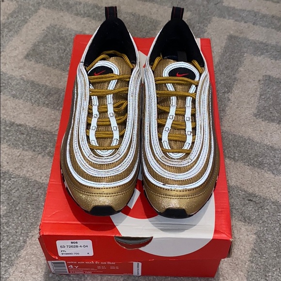 gold air max 97 kid sizes